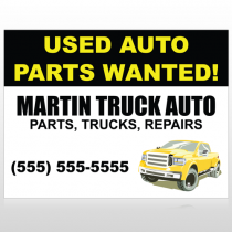 Black & Yellow Truck 326 Site Sign