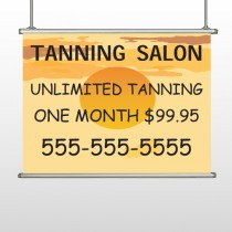 Tanning Sun 296 Hanging Banner