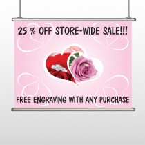 Pink Rose Hidden Ring 399 Hanging Banner