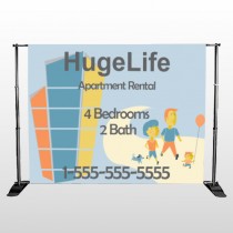 Apartment Building 29 Pocket Banner Stand