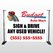Budget Auto Mart 116 Pocket Banner Stand