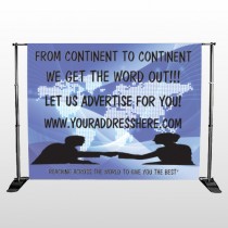 Map Silhouette 433 Pocket Banner Stand