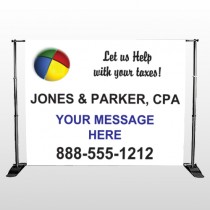 Pie Taxes 172 Pocket Banner Stand