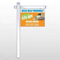 Blue Moving 294 18"H x 24"W Swing Arm Sign