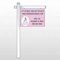 Cake Topper 412 18"H x 24"W Swing Arm Sign