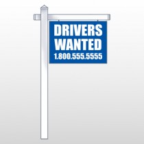 Drivers Wanted 314 18"H x 24"W Swing Arm Sign