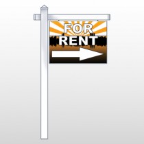For Rent 721 18"H x 24"W Swing Arm Sign