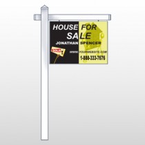 Gold Puzzle House 864 18"H x 24"W Swing Arm Sign