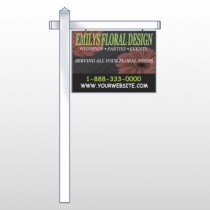 Black And Floral 496 18"H x 24"W Swing Arm Sign