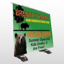 Bear Zoo 302 Exterior Pocket Banner Stand