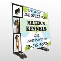 Dog Kennels 300 Exterior Pocket Banner Stand