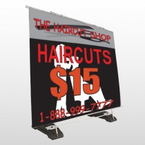 Haircut Scissor 644 Exterior Pocket Banner Stand