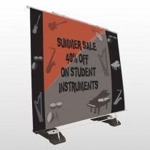 Larry Music Store 372 Exterior Pocket Banner Stand