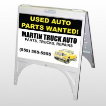 Black & Yellow Truck 326 A Frame Sign