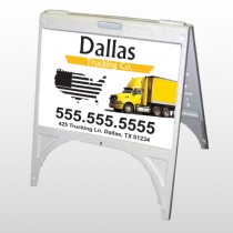 Yellow Truck 296 A Frame Sign