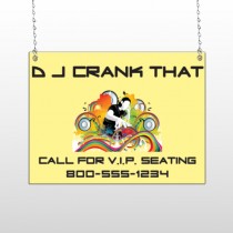 DJ Crank Night 369 Window Sign