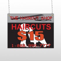 Haircut Scissors 644 Window Sign