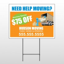Blue Moving 294 Wire Frame Sign
