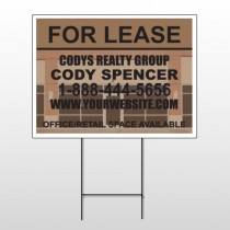 Brown Building Space 862 Wire Frame Sign