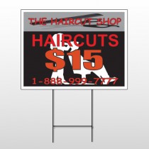 Haircut Scissors 644 Wire Frame Sign
