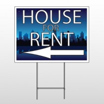 House Rent Night City 710 Wire Frame Sign