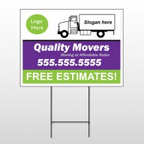 Moving Truck 293 Wire Frame Sign