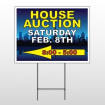 Open House Night City 708 Wire Frame Sign