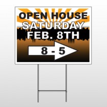 Open Right Arrow 715 Wire Frame Sign
