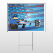 Police Thanks 429 Wire Frame Sign