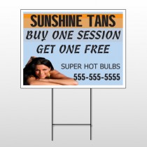Sunshine Tans 297 Wire Frame Sign