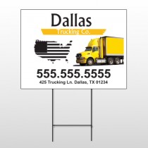Yellow Truck 296 Wire Frame Sign