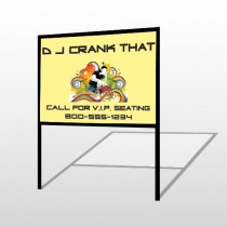 DJ Crank Night 369 H-Frame Sign