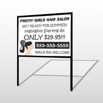 Pretty Girl Hair 290 H Frame Sign