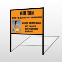 Rio Tan Beach 489 H Frame Sign