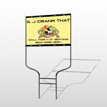 DJ Crank Night 369 Round Rod Sign