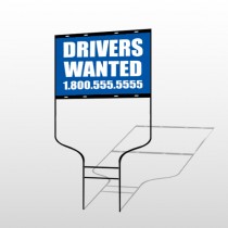 Drivers Wanted 314 Round Rod Sign