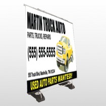 Black & Yellow Truck 117 Exterior Pocket Banner Stand