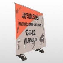 Larry Music Store 372 Exterior Pocket Banner Stand