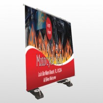 Motorcycle Flame 107 Exterior Pocket Banner