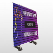 Purple Stripes 142 Exterior Pocket Banner Stand