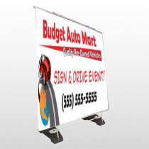 Budget Auto Mart 116 Exterior Pocket Banner Stand