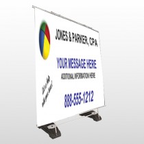 Pie Taxes 172 Exterior Pocket Banner Stand