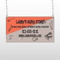 Larry Music Store 372 Window Sign