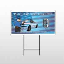 Police Thanks 429 Wire Frame Sign