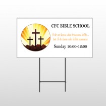 Shining Cross 161 Wire Frame Sign