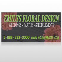 Black And Floral 496 Site Sign