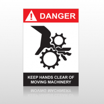 ANSI Danger Keep Hands Clear Of Moving Machinery