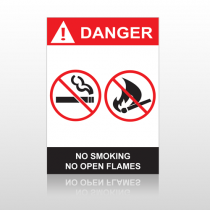 ANSI Danger No Smoking No Open Flames