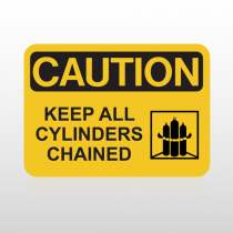 OSHA Caution Keep All Cylinders Chained