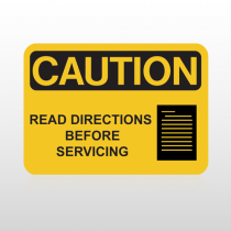 OSHA Caution Read Directions Before Servicing